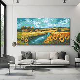 Painting by Numbers Panoramic Sunflowers Landscape